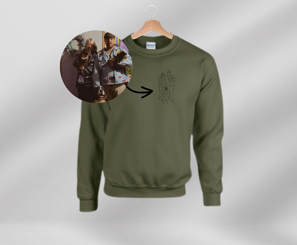 Crewneck - portrait linéaire